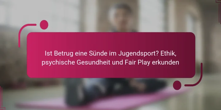 Ist Betrug eine Sünde im Jugendsport? Ethik, psychische Gesundheit und Fair Play erkunden