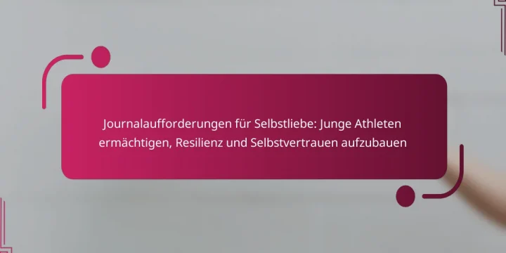 Journalaufforderungen für Selbstliebe: Junge Athleten ermächtigen, Resilienz und Selbstvertrauen aufzubauen