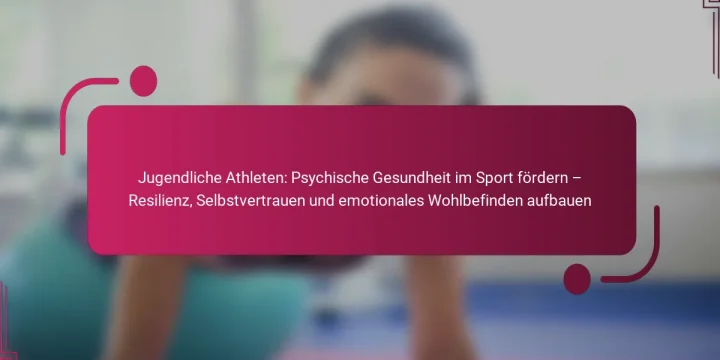 Jugendliche Athleten: Psychische Gesundheit im Sport fördern – Resilienz, Selbstvertrauen und emotionales Wohlbefinden aufbauen