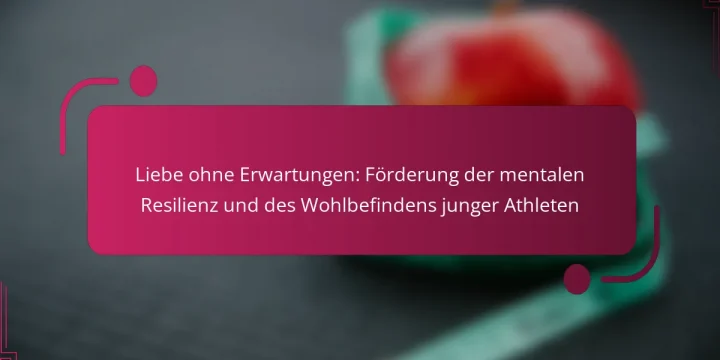 Liebe ohne Erwartungen: Förderung der mentalen Resilienz und des Wohlbefindens junger Athleten