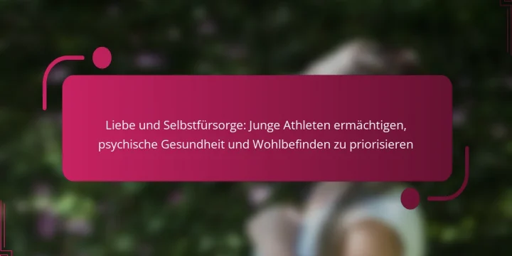 Liebe und Selbstfürsorge: Junge Athleten ermächtigen, psychische Gesundheit und Wohlbefinden zu priorisieren