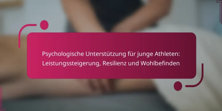 Psychologische Unterstützung für junge Athleten: Leistungssteigerung, Resilienz und Wohlbefinden