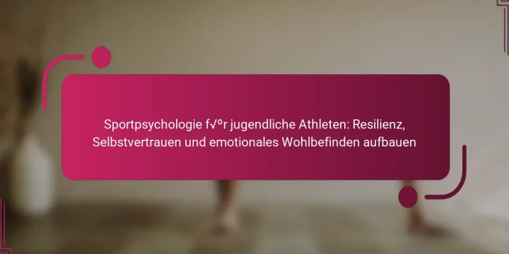 Sportpsychologie für jugendliche Athleten: Resilienz, Selbstvertrauen und emotionales Wohlbefinden aufbauen