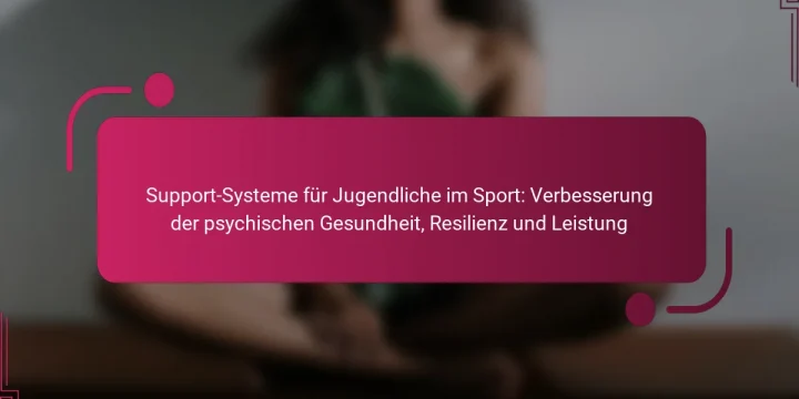 Support-Systeme für Jugendliche im Sport: Verbesserung der psychischen Gesundheit, Resilienz und Leistung