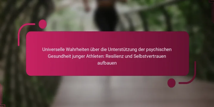 Universelle Wahrheiten über die Unterstützung der psychischen Gesundheit junger Athleten: Resilienz und Selbstvertrauen aufbauen